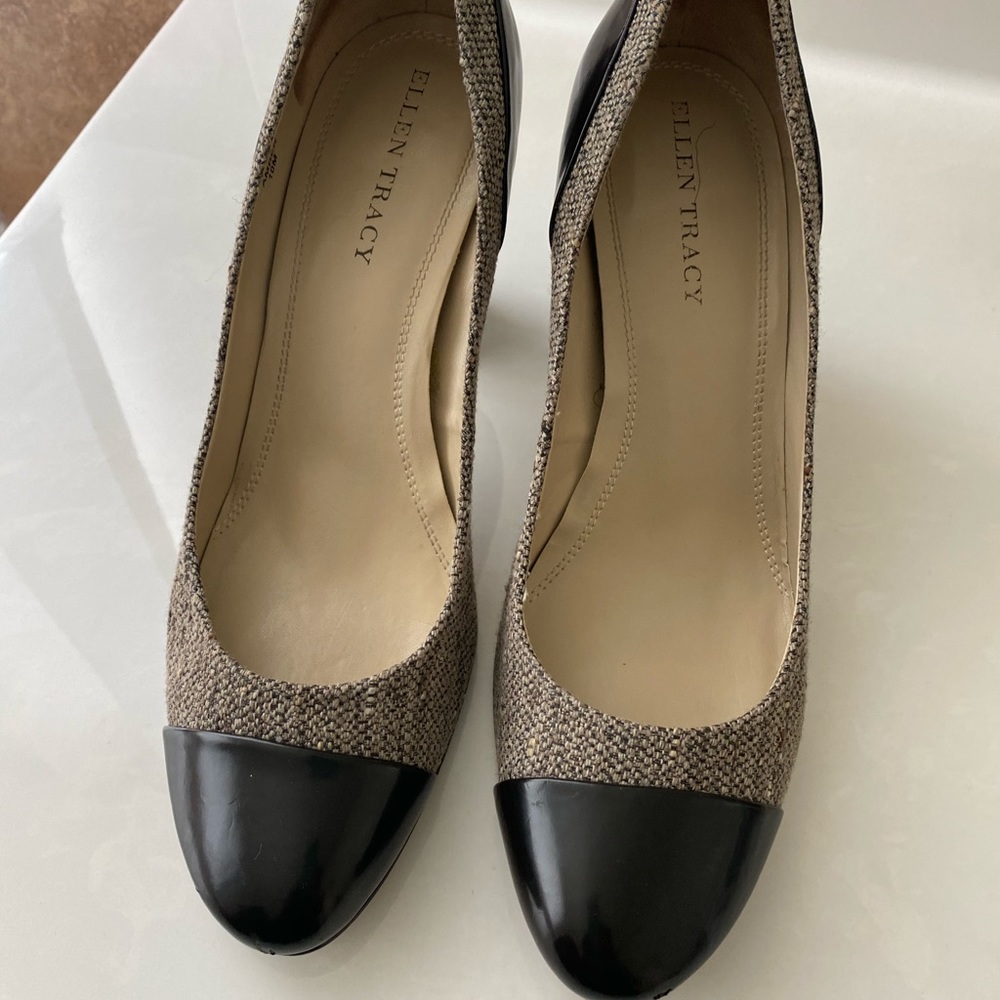 Brown heels.